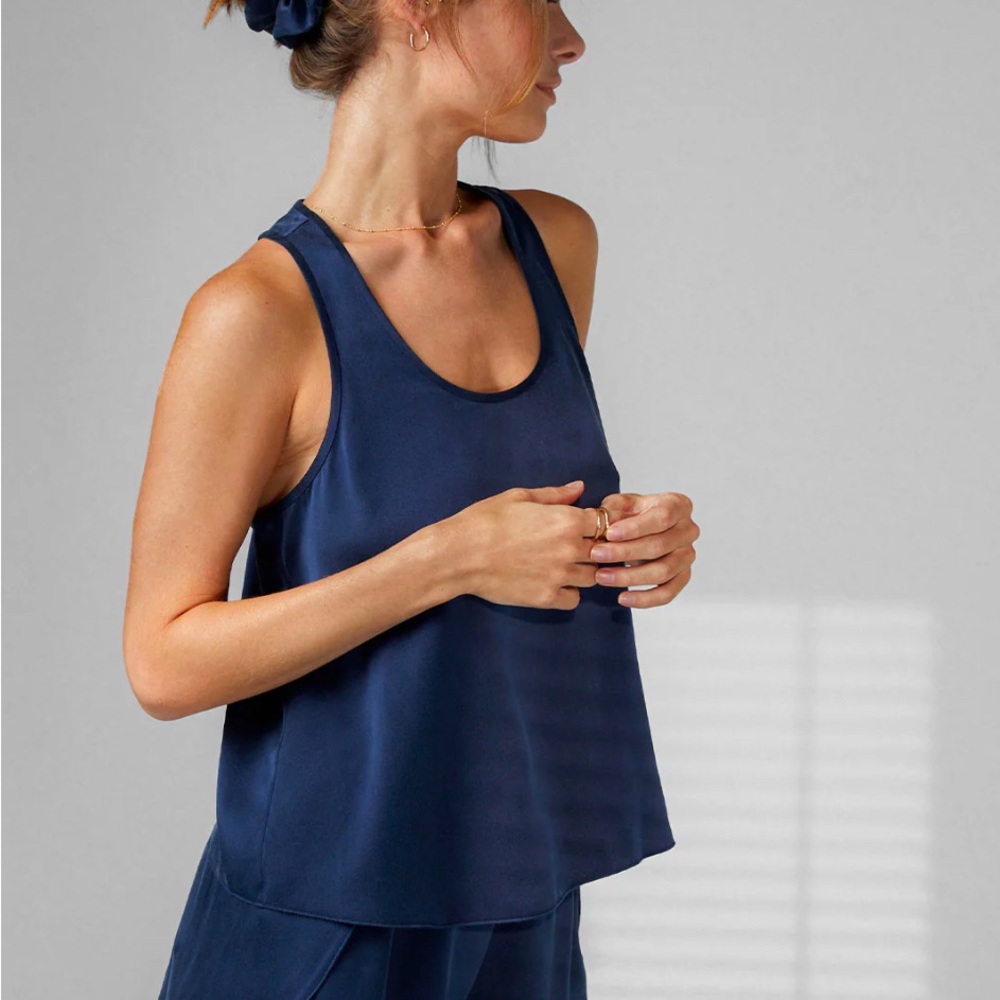 Lunya Washable Silk Set in Navy